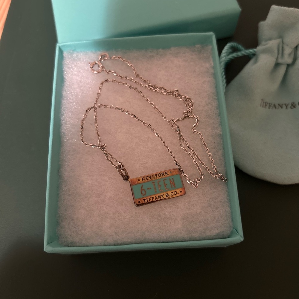 Tiffany & Co. Silver Necklace with Blue Accents